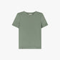 T-shirt satinata a maniche corte