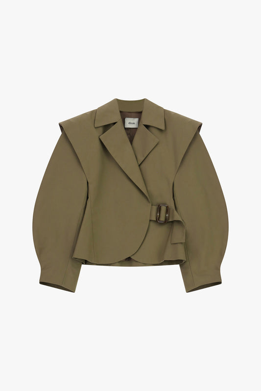 Giacca camicia con cintura e maniche ampie
