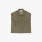 Camicia senza maniche con tasche