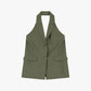 Gilet con spalle scoperte e tasche