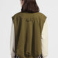 Gilet corto con tasche e zip frontale