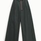Pantaloni palazzo con cintura e design ampio