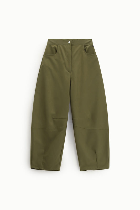 Pantaloni palazzo vita alta con tasche laterali