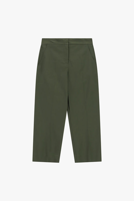 Trousers cropped gamba dritta con tasche