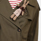 Giubbotto stile trench corto con peluche
