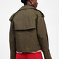 Giubbotto stile trench corto con peluche