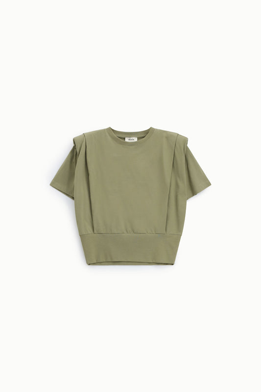 T-shirt corta con maniche a giro e fascia