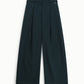 Pantaloni palazzo con pince e vita regolare