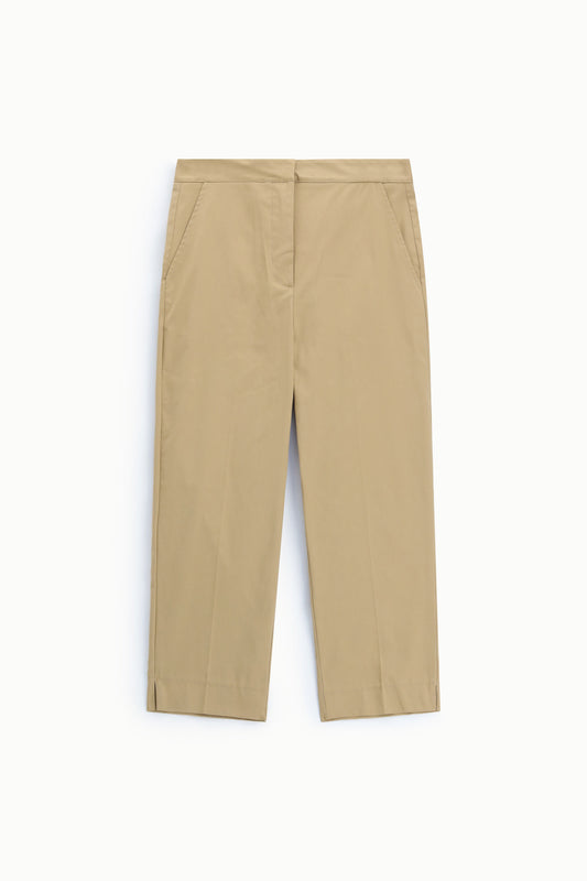 Trousers cropped gamba dritta con tasche