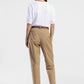 Trousers chino-fit con cintura e risvolto