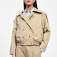 Giacca bomber stile trench con bottoni doppi
