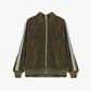 Felpa zip frontale e maniche rigate