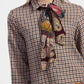 Vestito con colletto classico e stampa