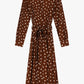Vestito a pois con colletto classico