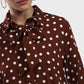Camicia a pois con fiocco decorativo