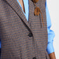Gilet con fiori e bottoni