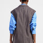 Gilet con fiori e bottoni