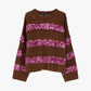Maglione a righe con paillettes brillanti