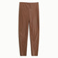 Trousers skinny fit vita alta effetto pelle
