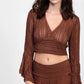Top a righe con maniche lunghe