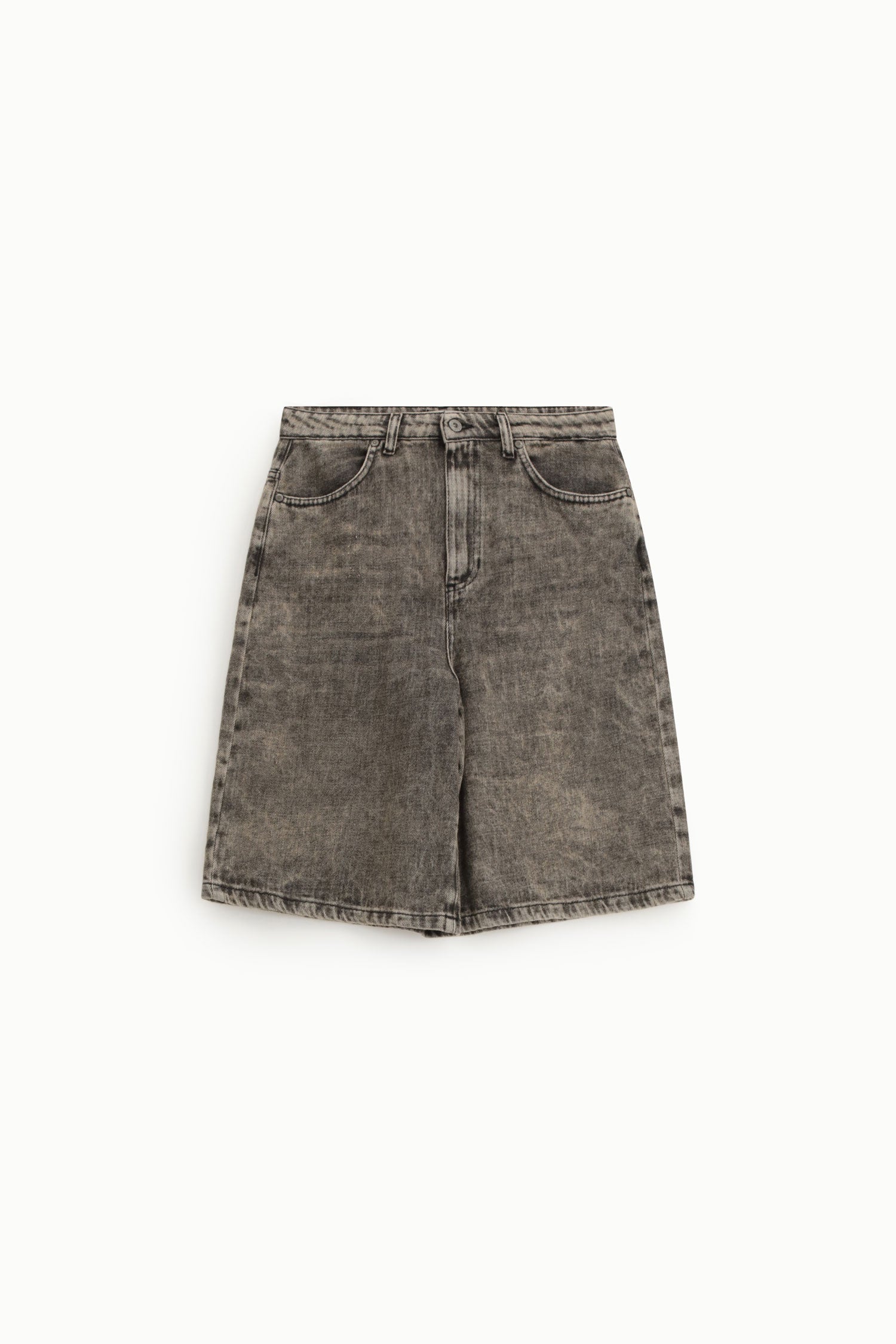 Shorts a gamba dritta cinque tasche lavaggio vintage