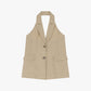 Gilet con spalle scoperte e tasche