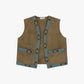 Gilet senza maniche con passamaneria ricamata