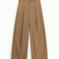 Pantaloni palazzo con pince e vita regolare