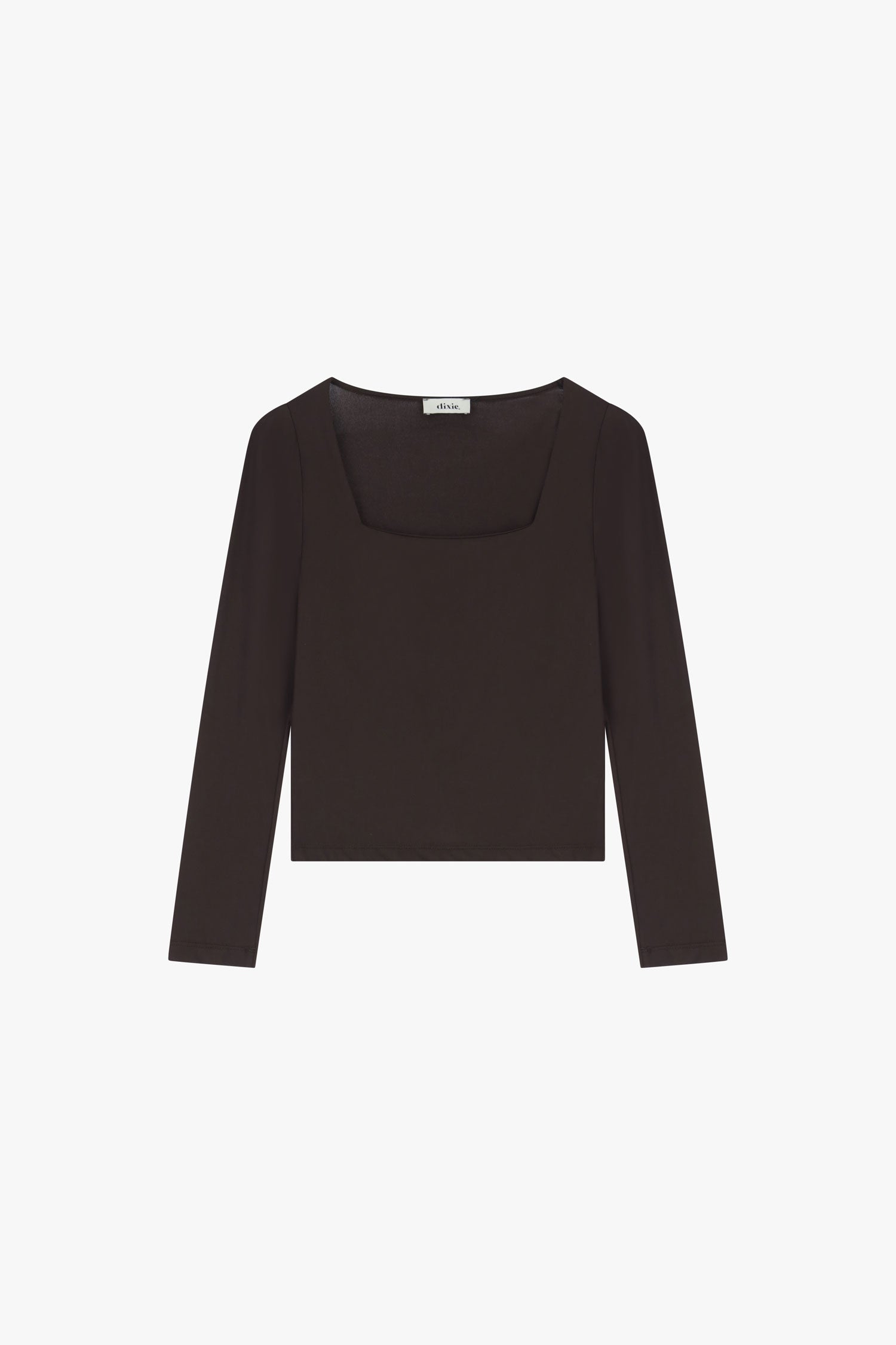 T-shirt manica lunga scollo quadrato corto