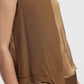 Top smanicato colorblock con collo alto