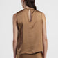 Top smanicato colorblock con collo alto