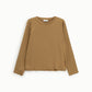 Top a manica lunga con scollo rotondo