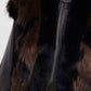 Eco-fur senza maniche effetto animalier lungo regular