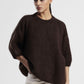 Maglione oversize maniche tre quarti collo giro