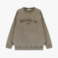 Felpa girocollo stampa brooklyn nyc oversize