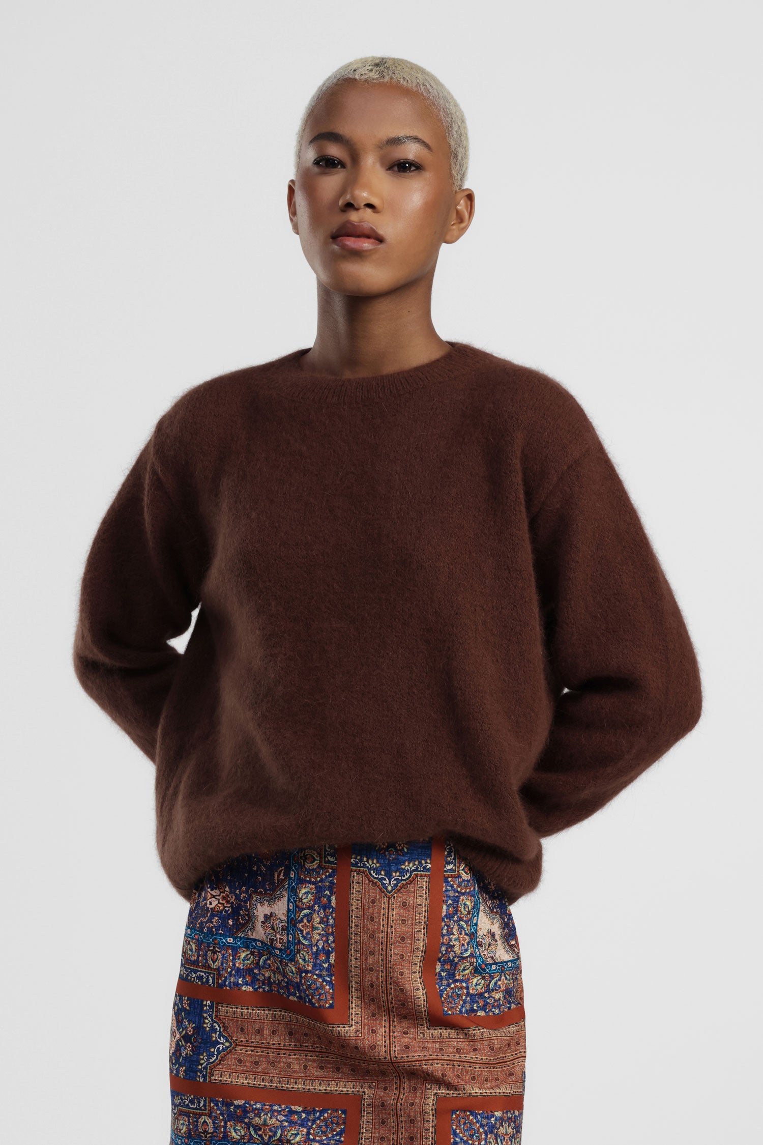 Pullover morbido a maniche lunghe