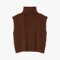 Maglione smanicato con collo alto