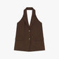 Gilet con spalle scoperte e tasche