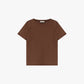 T-shirt satinata a maniche corte