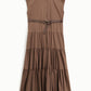 Vestito con cintura e colletto