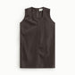 Abito corto smanicato con zip posteriore