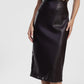Gonna a tubino midi vita alta con spacco posteriore
