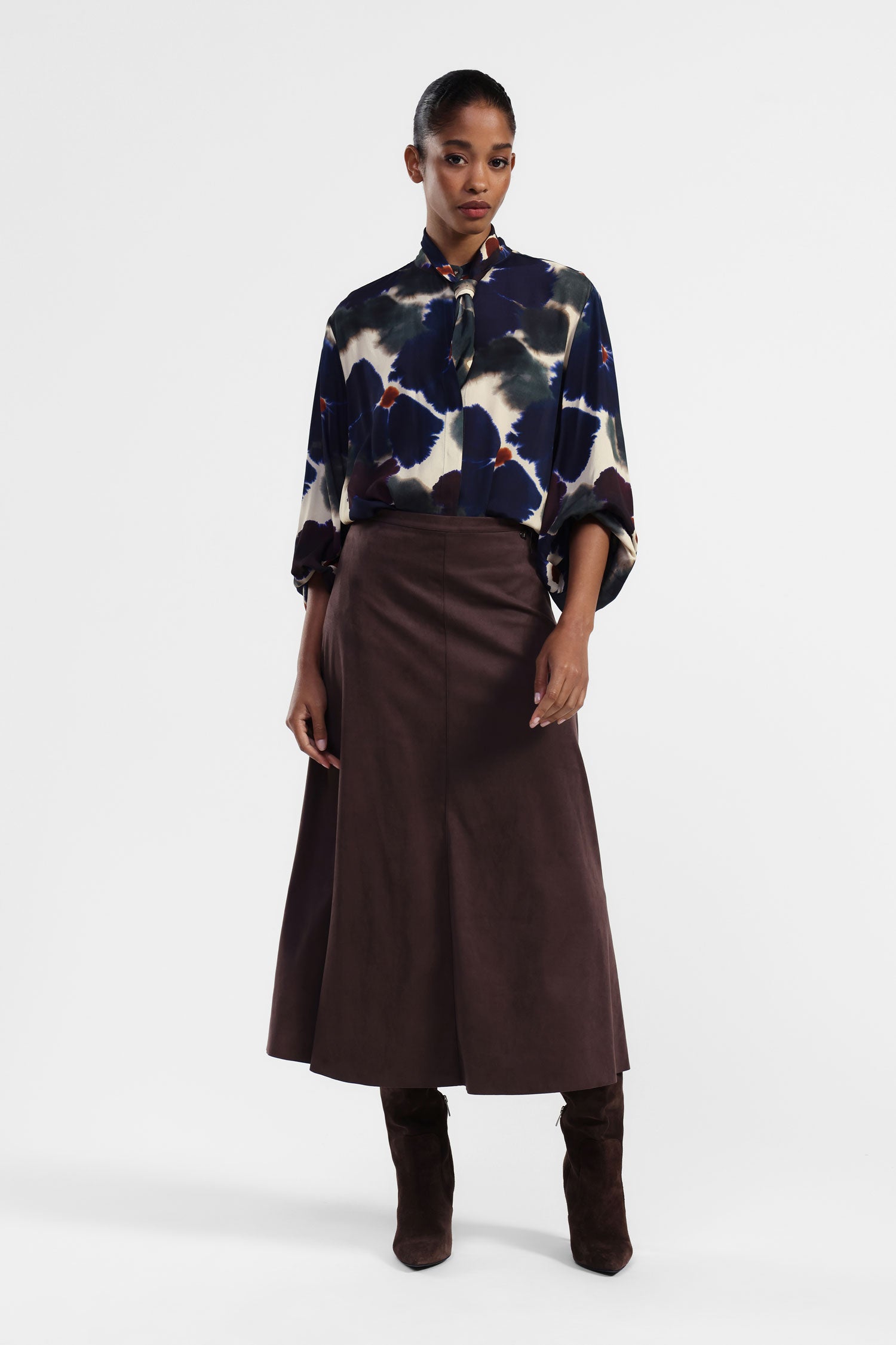 Gonna midi a vita alta