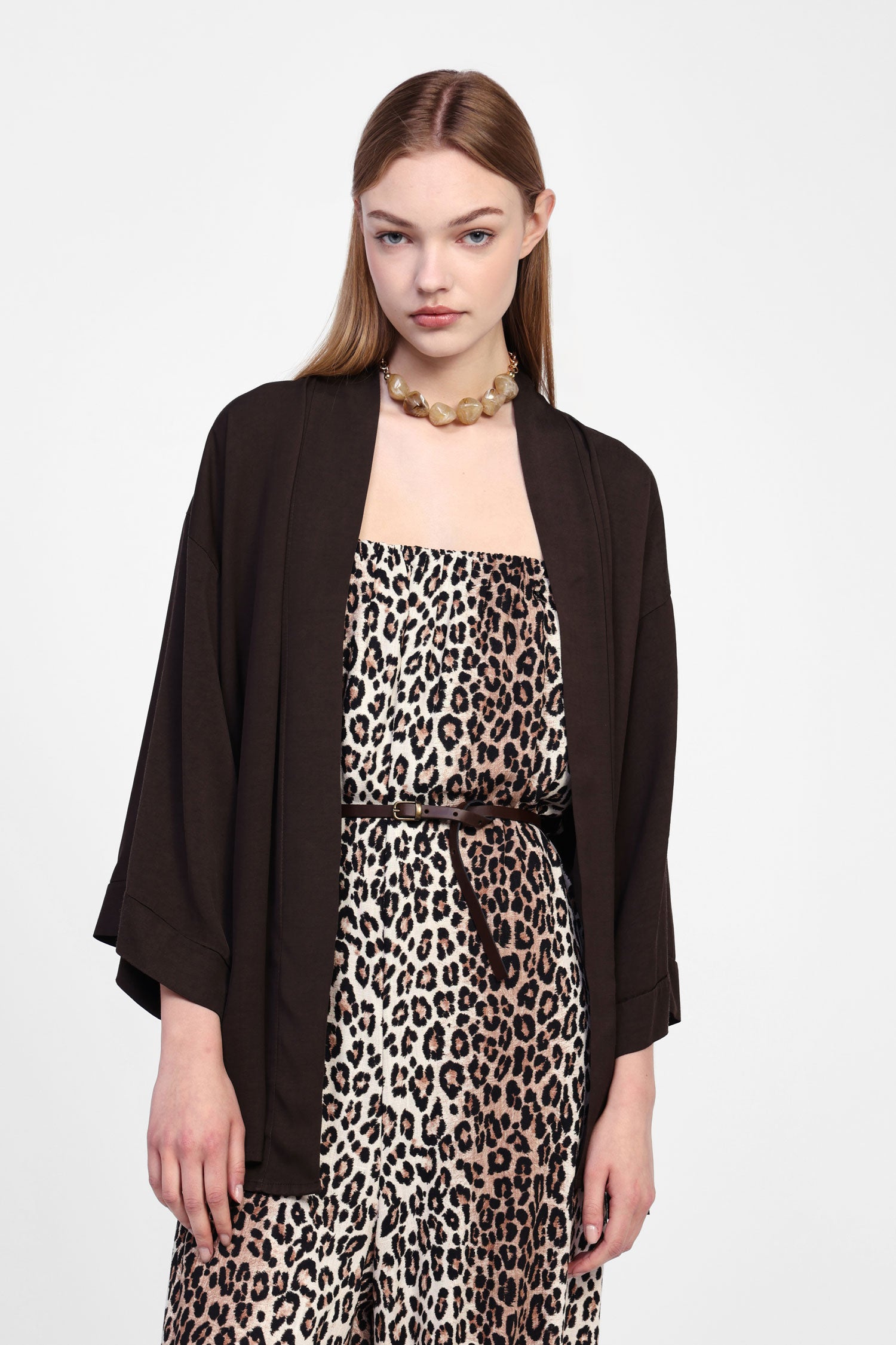 Blazer senza chiusura ampio