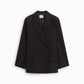 Blazer monopetto con ampi revers e tasche frontali