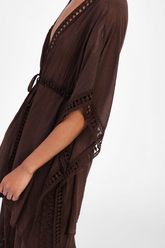 Gilet aperto con dettagli traforati