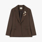 Blazer con dettagli floreali