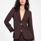 Blazer con tasche frontali e revers