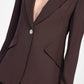 Blazer con tasche frontali e revers