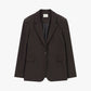 Blazer monopetto con tasche a patta e revers classico